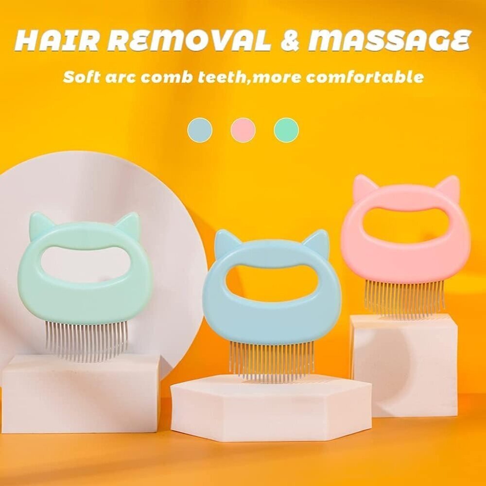 3-Pcs Pet Grooming Comb Set Cat Dog Hair Removal Brush Wear Multi-function Brush - Picture 9 of 12